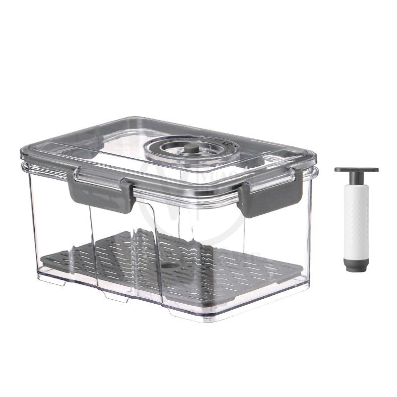 Contenedor hermético 2L para almacenamiento de alimentos al vacío.