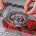 Contenedor hermético 2L para almacenamiento de alimentos al vacío.