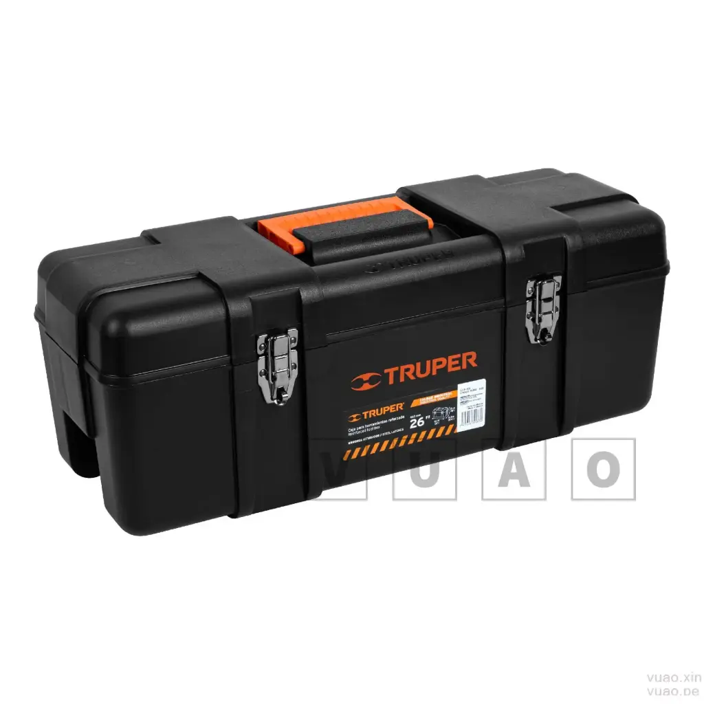 Caja para herramienta de 26" industrial, broches metálicos CHP-26X, Truper