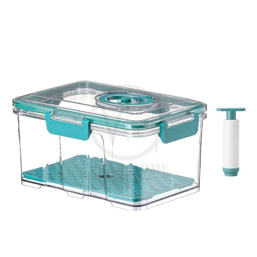 Caja rectangular de plástico transparente sellada al vacío, contenedor de almacenamiento de alimentos