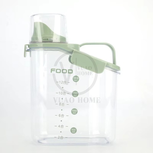 Dispensador de cereales para el hogar Cubo Dispensador de granos Contenedor de grano grande Almacenamiento con tapa Contenedor de arroz Dispensador de arroz_1.1